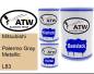 Preview: Mitsubishi, Palermo Gray Metallic, L83: 500ml Lackdose + 500ml Klarlack + 250ml Härter - Set, von ATW Autoteile West.